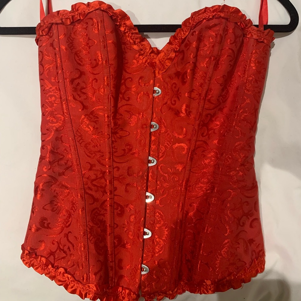RED CORSET TOP SIZE SMALL